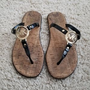 MICHAEL Michael Kors Jelly Cork Charm Sandals W 6